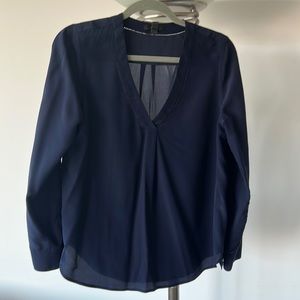 J Crew Navy silk blouse, size 6